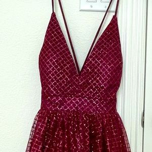 Dear Moon Glitter Mini Dress Silver